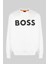 Regular Fit Pamuklu Erkek Sweatshirt Beyaz 3