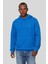 Regular Fit Kapüşonlu Erkek Sweatshirt Mavi 3
