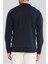 Relaxed Fit Uzun Kollu Logolu Erkek Sweatshirt Lacivert 2