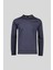 Relaxed Fit Uzun Kollu Logolu Erkek Sweatshirt Lacivert 4