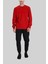 Erkek Bisiklet Yaka Sweatshirt Kırmızı 2