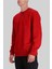 Erkek Bisiklet Yaka Sweatshirt Kırmızı 4