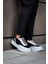 bağcıklı Erkek Spor Ayakkabı Siyah Beyaz (Beyaz Taban) 3
