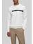 Regular Fit Bisiklet Yaka Erkek Sweatshirt Beyaz 1