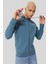 Erkek Regular Fit Seeger Kapüşonlu Sweatshirt Mavi 1