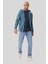 Erkek Regular Fit Seeger Kapüşonlu Sweatshirt Mavi 2