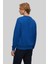 Regular Fit Bisiklet Yaka Erkek Sweatshirt Mavi 4