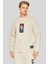 Erkek Regular Fit Nba Windmill Sweatshirt Krem 1