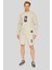 Erkek Regular Fit Nba Windmill Sweatshirt Krem 3