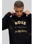 Relaxed Fit Kapüşonlu Erkek Sweatshirt Siyah 4