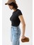 Likralı Basic Siyah T-Shirt 4