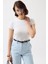 Likralı Basic Beyaz T-Shirt 1