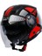 Kask Sway SW766 Yarım Geko Black Red 2