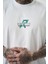 Erkek Res\'cue Baskılı Oversize T-Shirt Beyaz 4