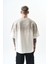 Erkek California Baskılı Oversize T-Shirt Ekru 3