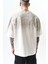 Erkek California Baskılı Oversize T-Shirt Ekru 5