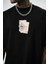 Erkek R Of Spades Baskılı Oversize T-Shirt Siyah 4