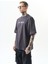 Erkek Los Angeles Baskılı Oversize T-Shirt Füme 2
