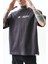 Erkek Los Angeles Baskılı Oversize T-Shirt Füme 4