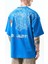 Erkek Los Angeles Baskılı Oversize T-Shirt Mavi 5