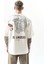Erkek Los Angeles Baskılı Oversize T-Shirt Ekru 3