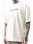 Erkek Los Angeles Baskılı Oversize T-Shirt Ekru 4