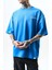 Erkek Pegasus Baskılı Oversize T-Shirt Mavi 4