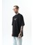 Erkek Memory Baskılı Oversize T-Shirt Siyah 2