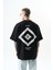Erkek Memory Baskılı Oversize T-Shirt Siyah 3
