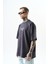Erkek Memory Baskılı Oversize T-Shirt Füme 2