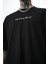 Erkek Palm Baskılı Oversize T-Shirt Siyah 4