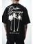 Erkek Palm Baskılı Oversize T-Shirt Siyah 5
