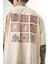 Erkek Choose Nakışlı Oversize T-Shirt Bej 5