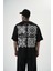 Erkek Symphony Baskılı Oversize T-Shirt Siyah 3