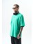 Erkek Greatest Nakışlı Oversize T-Shirt Yeşil 2