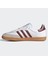 Samba Leather Sneaker Unisex Hakiki Deri Günlük Spor Ayakkabı Beyaz Bordo 2