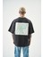 Erkek Numbers Of R Nakışlı Oversize T-Shirt Füme 2