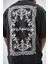 Erkek Ornaments Baskılı Oversize T-Shirt Füme 5