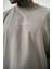 Erkek Return Nakışlı Oversize T-Shirt Gri 4
