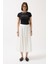 Baskılı Likralı Crop Siyah T-Shirt 2