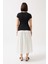 Baskılı Likralı Crop Siyah T-Shirt 5