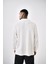 Erkek Yarım Fermuarlı Oversize Triko Ekru 5