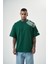 Erkek Minimalism Series Nakışlı Oversize T-Shirt Nefti 1