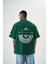 Erkek Minimalism Series Nakışlı Oversize T-Shirt Nefti 3