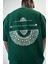Erkek Minimalism Series Nakışlı Oversize T-Shirt Nefti 5