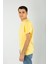 Kesik Etiket Za** Bisiklet Yaka T-Shırt Sarı 4