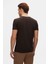 Slim Fit Kahverengi Bisiklet Yaka Pamuklu Nefes Alabilen T-Shirt 3