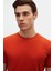 Slim Fit Kiremit Bisiklet Yaka Pamuklu Nefes Alabilen T-Shirt 2