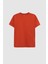 Slim Fit Kiremit Bisiklet Yaka Pamuklu Nefes Alabilen T-Shirt 5
