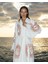 Müslin Kimono %100 Pamuklu Güneş Baskılı Desenli Bornoz Kaftan Sabahlık 1